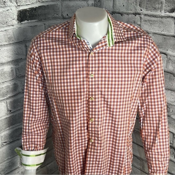 Robert Graham X Flip Cuff Checked Gingham Button Down Shirt - Picture 3 of 11